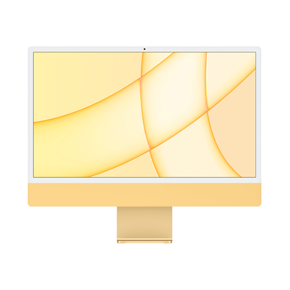 iMac 4.5K 24″ Yellow (M1 CPU 8-Core, GPU 8-Core, 8GB, 512GB)